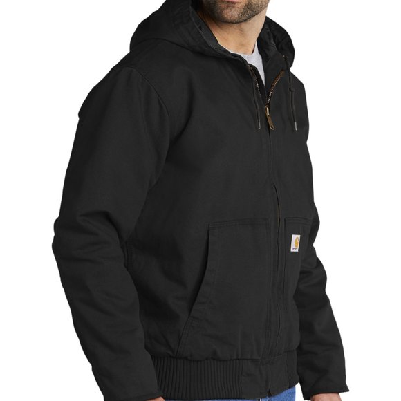 (NWT) Carhartt Mens Washed Duck Active Zip Up Jacket Black - Picture 5 of 7